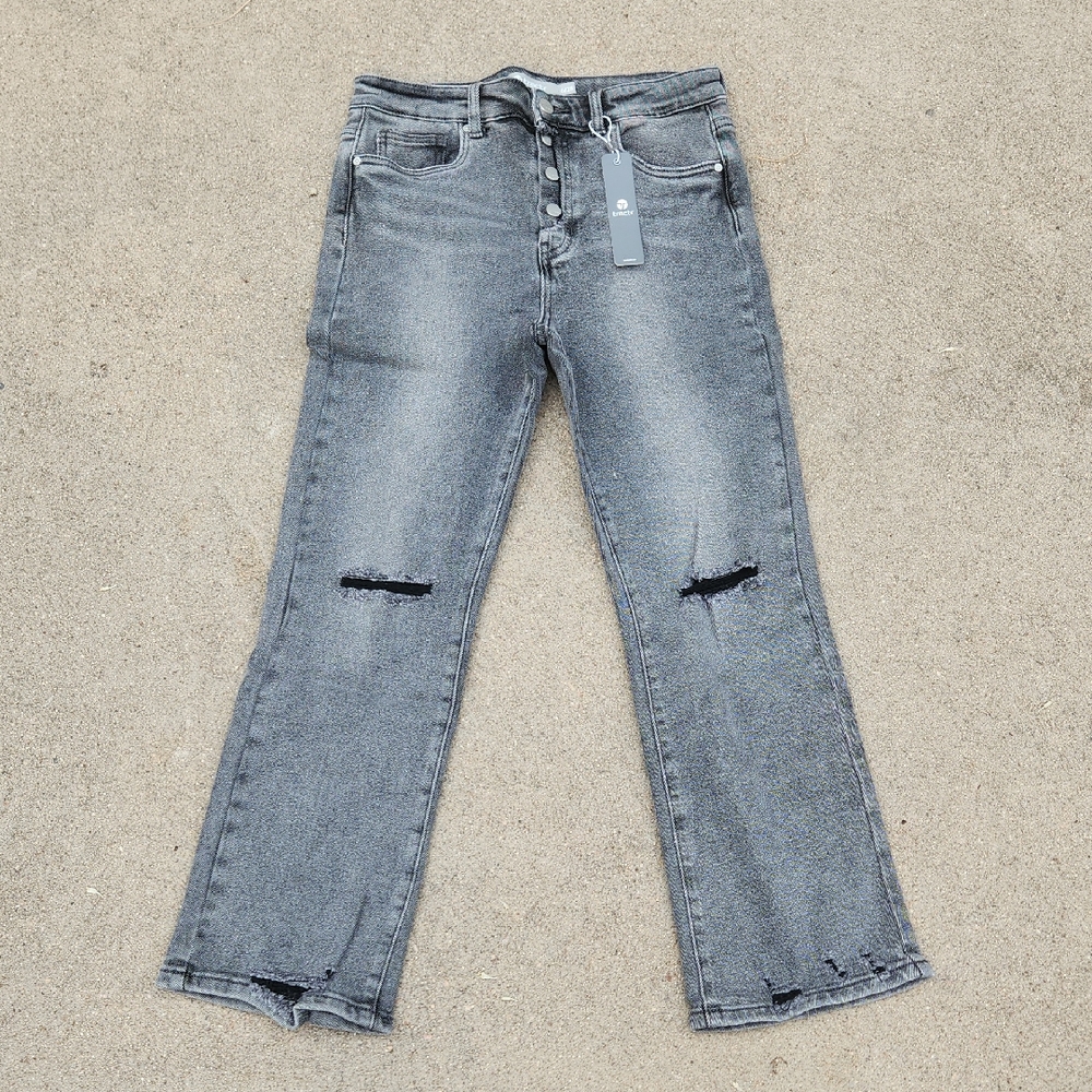 Tractr Women's High Rise Gray Jeans